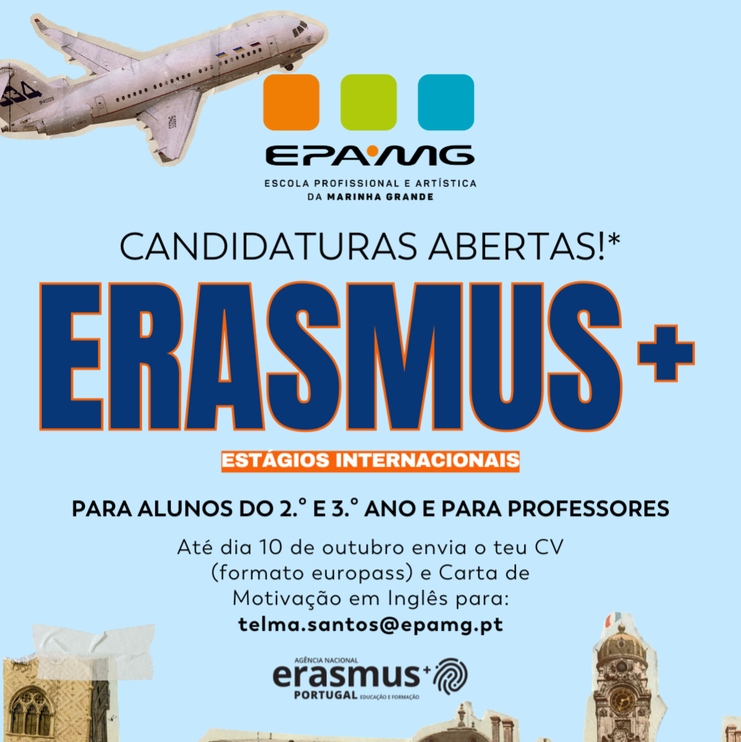 Candidaturas abertas para Estágios Internacionais ERASMUS+